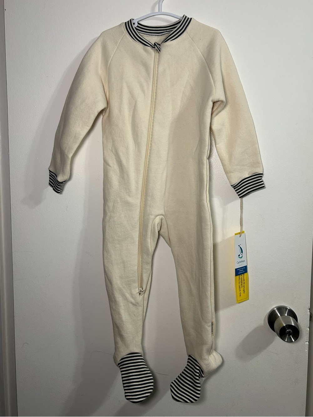 CastleWare Baby ORGANIC COTTON FLEECE FOOTED SLEEPER NWT